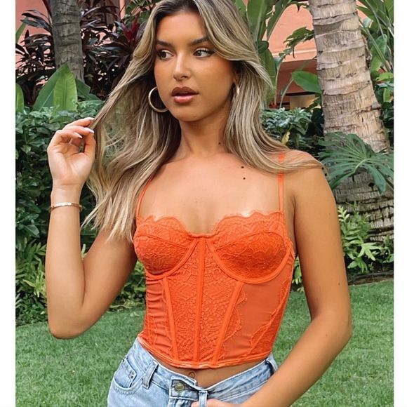 ❤️"White fox" courset top size XL - Picture 3 of 12